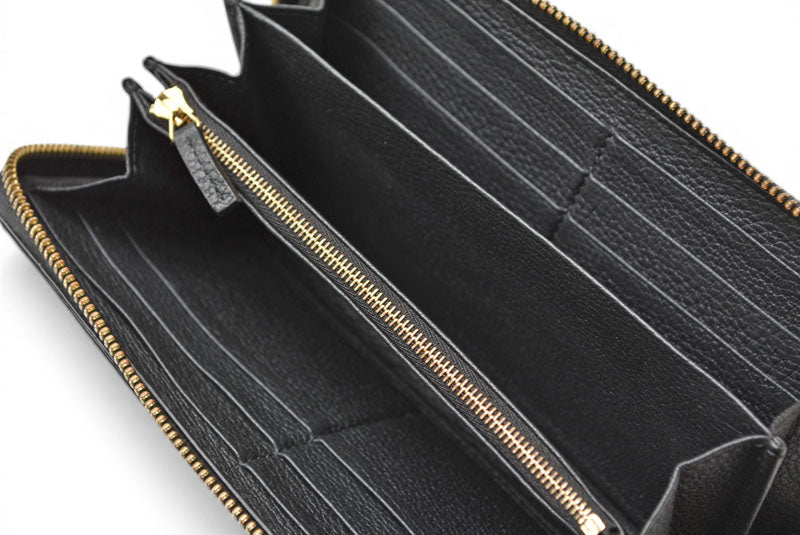 グッチ 財布 GUCCI 長財布/ロゴジップアラウンドウォレット ブラック 658691【中古】