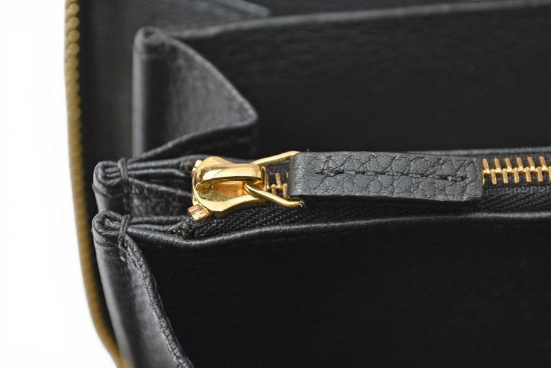 グッチ 財布 GUCCI 長財布/ロゴジップアラウンドウォレット ブラック 658691【中古】