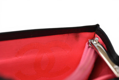 シャネル 財布/二つ折 CHANEL 折財布 カンボン A26722 ブラック/ブラック【中古】