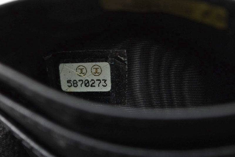 シャネル カードケース/名刺入れ ヴィンテージ CHANEL ココマーク エンボス加工 ラムスキン ブラック【中古】