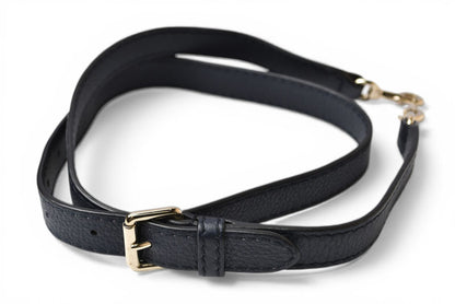 グッチ ミニボストンバッグ/ショルダーバッグ 2way GUCCI レザー ダークネイビー/ゴールドライン 269876【中古】