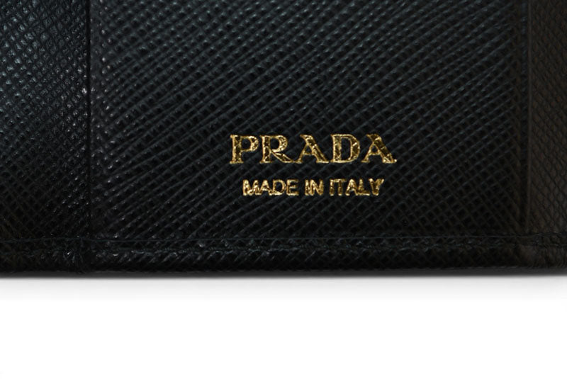 プラダ キーケース/キーホルダー PRADA 6連 1PG222 SAFFIANO METAL/型押しレザー NERO/ブラック【中古】