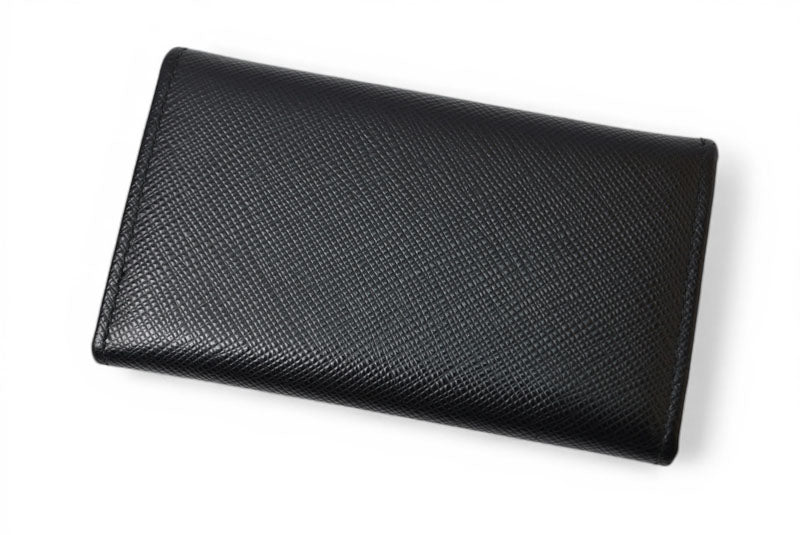 プラダ キーケース/キーホルダー PRADA 6連 1PG222 SAFFIANO METAL/型押しレザー NERO/ブラック【中古】