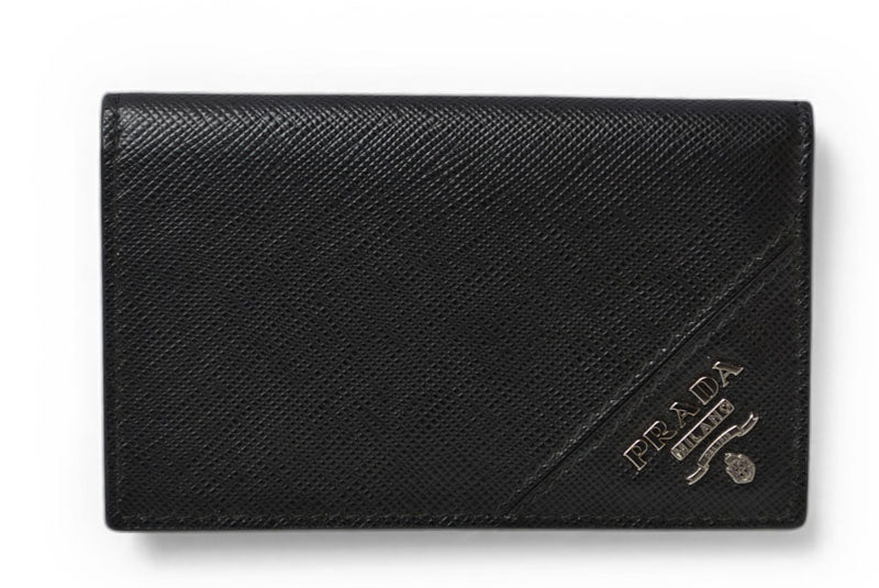 プラダ カードケース/コインケース/名刺入れ PRADA 2MC122 レザー NERO/ブラック【中古】