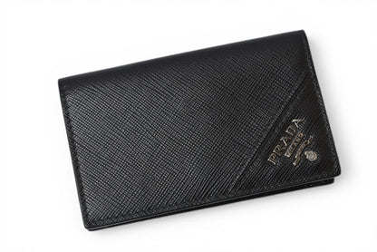 プラダ カードケース/コインケース/名刺入れ PRADA 2MC122 レザー NERO/ブラック【中古】