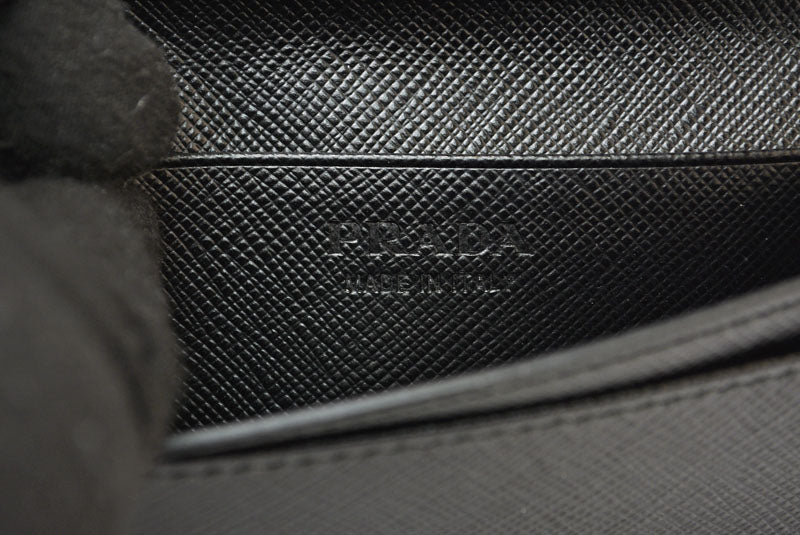 プラダ カードケース/コインケース/名刺入れ PRADA 2MC122 レザー NERO/ブラック【中古】