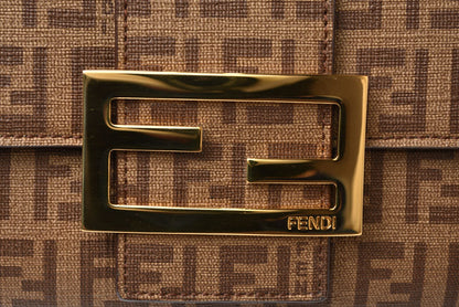 フェンディ 財布 FENDI 長財布 8M0021 YG1 ZUCCA/ズッカ柄 ベージュ/ブラウン【中古】