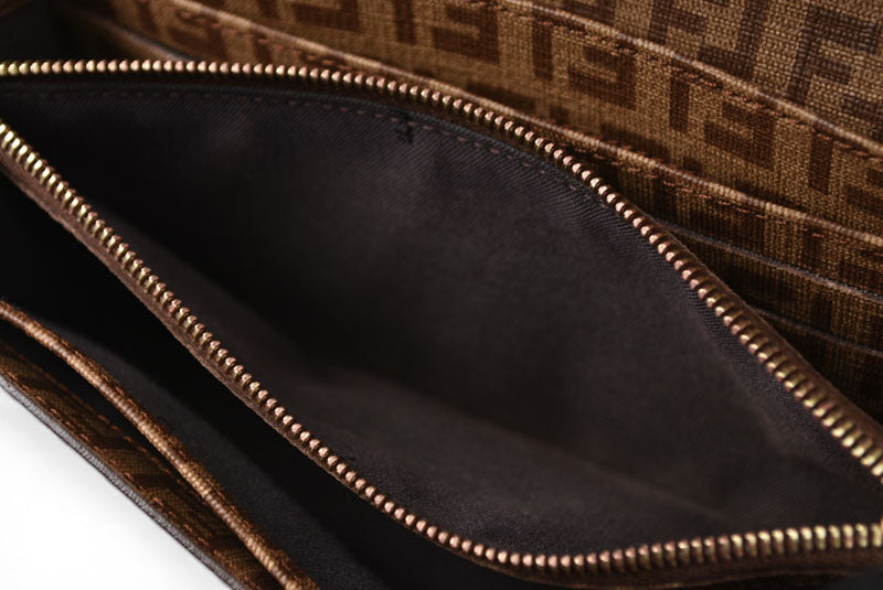フェンディ 財布 FENDI 長財布 8M0021 YG1 ZUCCA/ズッカ柄 ベージュ/ブラウン【中古】