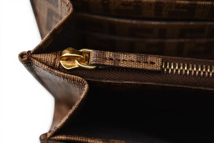 フェンディ 財布 FENDI 長財布 8M0021 YG1 ZUCCA/ズッカ柄 ベージュ/ブラウン【中古】