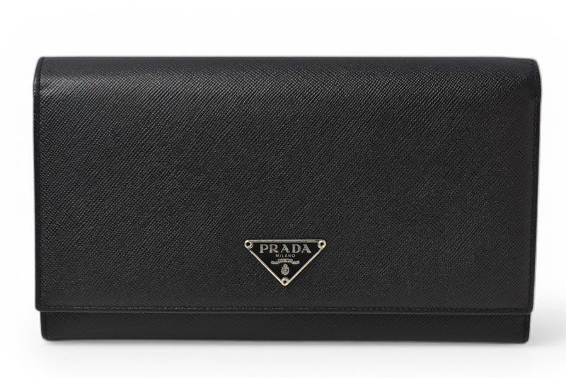 プラダ 財布 PRADA 長財布 M608 SAFFIANO/レザー NERO/ブラック ヴィンテージ【中古】