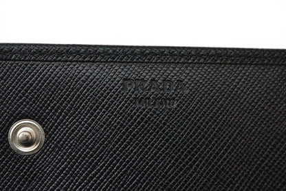 プラダ 財布 PRADA 長財布 M608 SAFFIANO/レザー NERO/ブラック ヴィンテージ【中古】