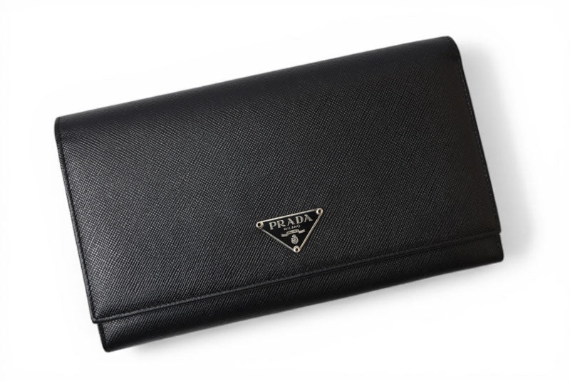 プラダ 財布 PRADA 長財布 M608 SAFFIANO/レザー NERO/ブラック ヴィンテージ【中古】