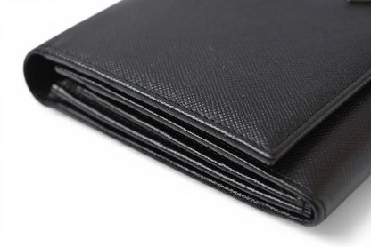 プラダ 財布 PRADA 長財布 M608 SAFFIANO/レザー NERO/ブラック ヴィンテージ【中古】