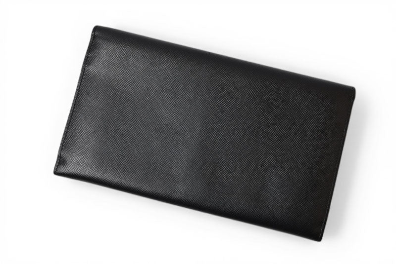 プラダ 財布 PRADA 長財布 M608 SAFFIANO/レザー NERO/ブラック ヴィンテージ【中古】