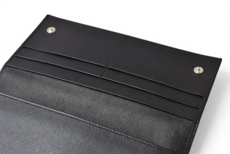 プラダ 財布 PRADA 長財布 M608 SAFFIANO/レザー NERO/ブラック ヴィンテージ【中古】
