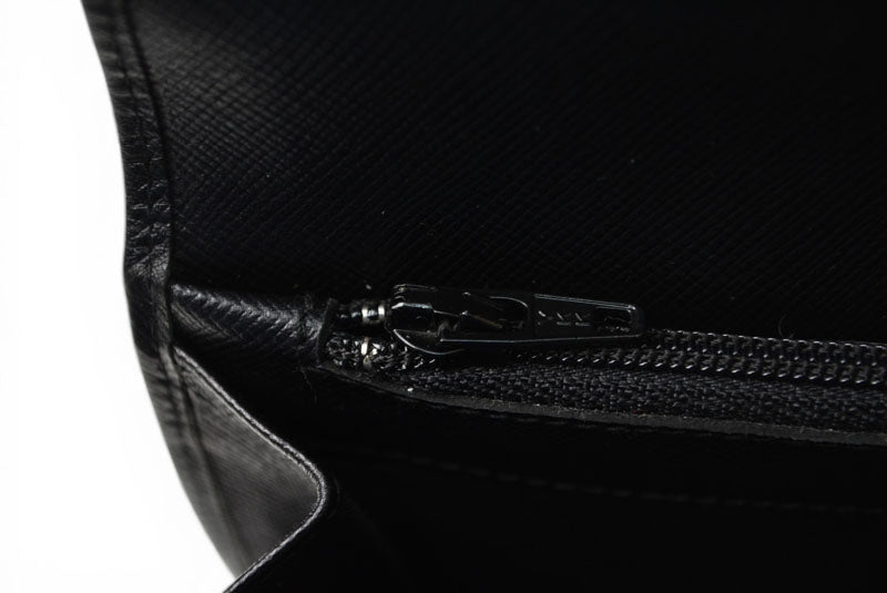 プラダ 財布 PRADA 長財布 M608 SAFFIANO/レザー NERO/ブラック ヴィンテージ【中古】