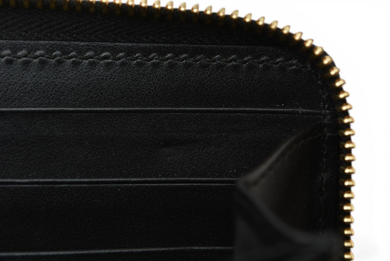 グッチ 財布 GUCCI 長財布/ロゴジップアラウンドウォレット GGステッチ ブラック 453393【中古】