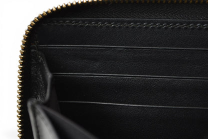 グッチ 財布 GUCCI 長財布/ロゴジップアラウンドウォレット GGステッチ ブラック 453393【中古】