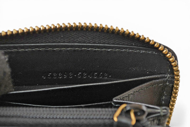 グッチ 財布 GUCCI 長財布/ロゴジップアラウンドウォレット GGステッチ ブラック 453393【中古】