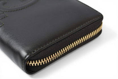 グッチ 財布 GUCCI 長財布/ロゴジップアラウンドウォレット GGステッチ ブラック 453393【中古】