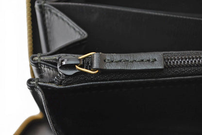 グッチ 財布 GUCCI 長財布/ロゴジップアラウンドウォレット GGステッチ ブラック 453393【中古】