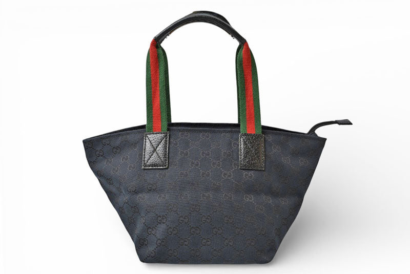 グッチ ハンドバッグ GUCCI バッグ GGブラック シェリーライン 131228【中古】