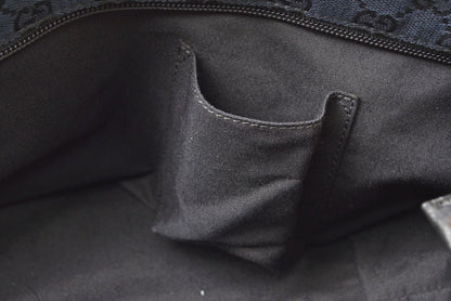 グッチ ハンドバッグ GUCCI バッグ GGブラック シェリーライン 131228【中古】