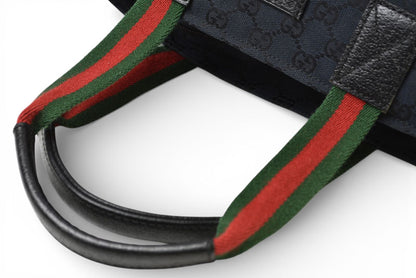グッチ ハンドバッグ GUCCI バッグ GGブラック シェリーライン 131228【中古】