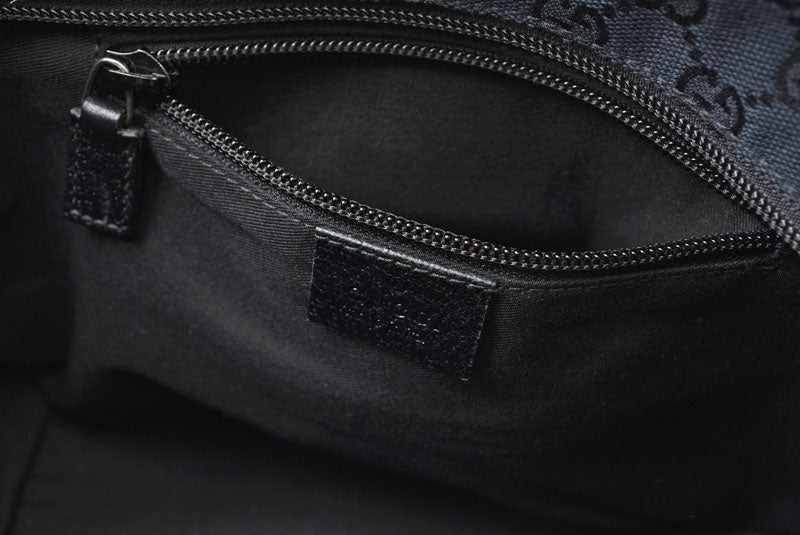 グッチ ハンドバッグ GUCCI バッグ GGブラック シェリーライン 131228【中古】