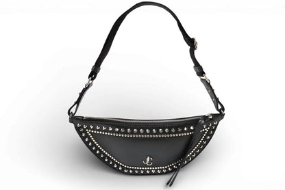 ジミーチュウ ボディバッグ JIMMY CHOO バッグ ヴァレンヌ JCロゴ 2WAY ワンショルダー スタッズ ブラック【中古】