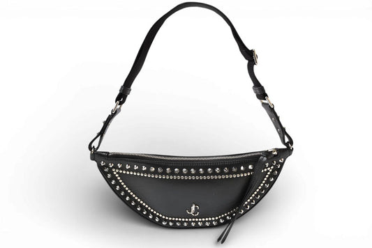 ジミーチュウ ボディバッグ JIMMY CHOO バッグ ヴァレンヌ JCロゴ 2WAY ワンショルダー スタッズ ブラック【中古】