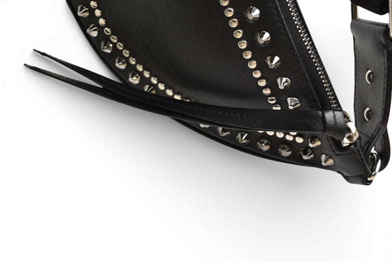 ジミーチュウ ボディバッグ JIMMY CHOO バッグ ヴァレンヌ JCロゴ 2WAY ワンショルダー スタッズ ブラック【中古】