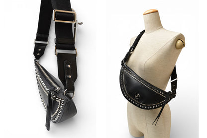 ジミーチュウ ボディバッグ JIMMY CHOO バッグ ヴァレンヌ JCロゴ 2WAY ワンショルダー スタッズ ブラック【中古】