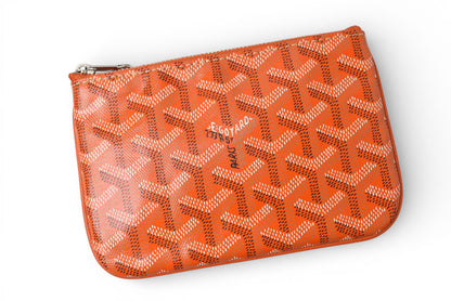 ゴヤール コインケース/マルチカードケース GOYARD セナ ミニ ポーチ/SENAT2MINTY07CL07P オレンジ 未使用【中古】