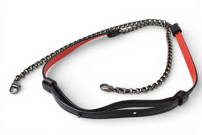 クリスチャンルブタン クラッチバッグ/ショルダーバッグ Christian louboutin Loubiclutch カーフ/スパイク ブラック/ガンメタル 1165013【中古】