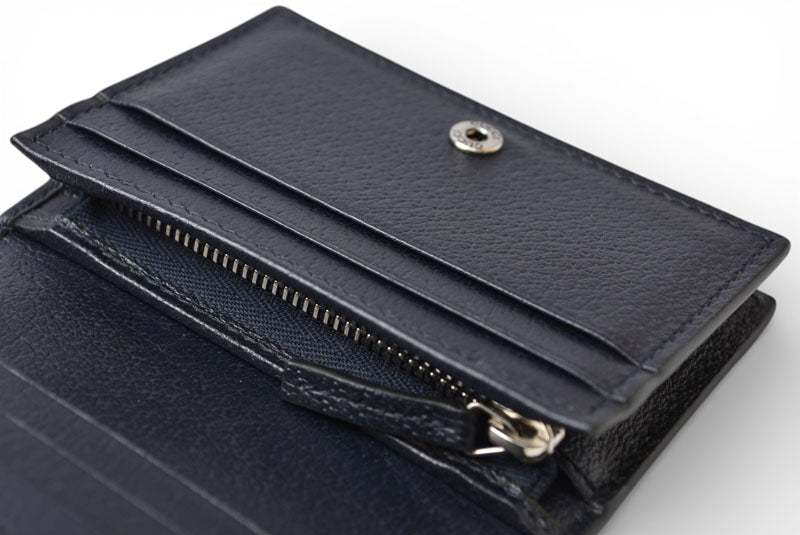 グッチ ミニ財布/二つ折り GUCCI 折財布 GGネイビー/ベージュ5231555 Ophidia/オフィディア GGスプリーム【中古】
