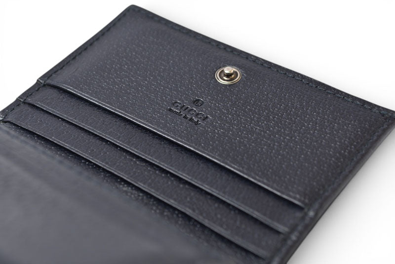 グッチ ミニ財布/二つ折り GUCCI 折財布 GGネイビー/ベージュ5231555 Ophidia/オフィディア GGスプリーム【中古】