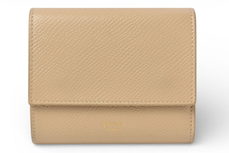 セリーヌ 財布/ミニ財布 CELINE レディース 三つ折り財布 ベージュ SMALL TRIFOLD WALLET 10B57【中古】