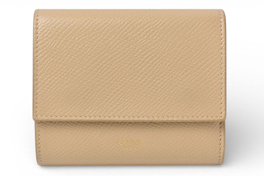 セリーヌ 財布/ミニ財布 CELINE レディース 三つ折り財布 ベージュ SMALL TRIFOLD WALLET 10B57【中古】