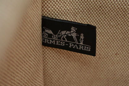 エルメス トートバッグ HERMES ボラボラ カバスドプラージュ GM パラジウム金具 キャンバス ベージュ【中古】