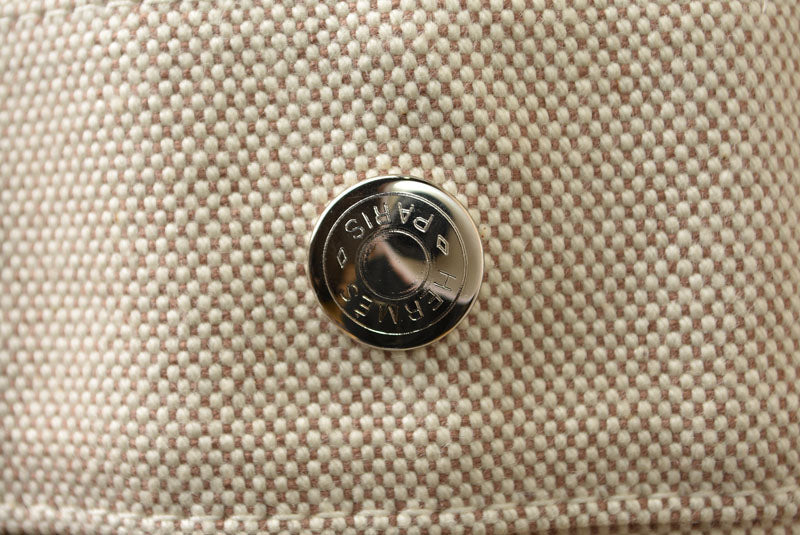 エルメス トートバッグ HERMES ボラボラ カバスドプラージュ GM パラジウム金具 キャンバス ベージュ【中古】