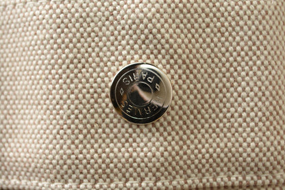 エルメス トートバッグ HERMES ボラボラ カバスドプラージュ GM パラジウム金具 キャンバス ベージュ【中古】