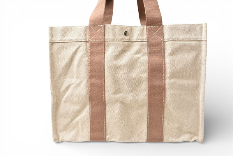 エルメス トートバッグ HERMES ボラボラ カバスドプラージュ GM パラジウム金具 キャンバス ベージュ【中古】