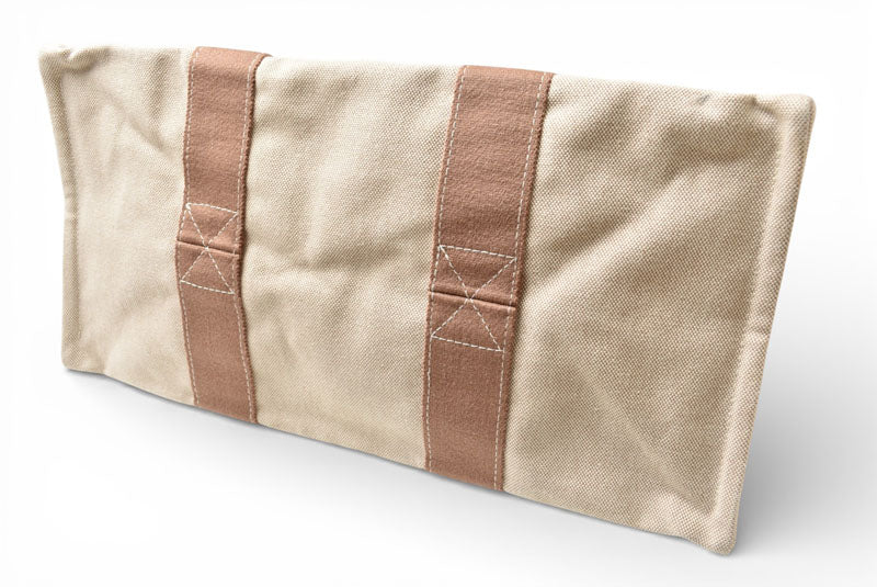 エルメス トートバッグ HERMES ボラボラ カバスドプラージュ GM パラジウム金具 キャンバス ベージュ【中古】