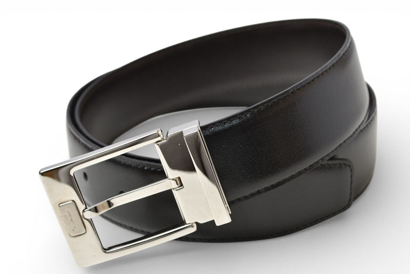 サルヴァトーレフェラガモ 未使用 ベルト リバーシブル フリーサイズ レザー Salvatore Ferragamo ブラック/ブラウン メンズ【中古】