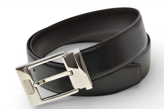 サルヴァトーレフェラガモ 未使用 ベルト リバーシブル フリーサイズ レザー Salvatore Ferragamo ブラック/ブラウン メンズ【中古】