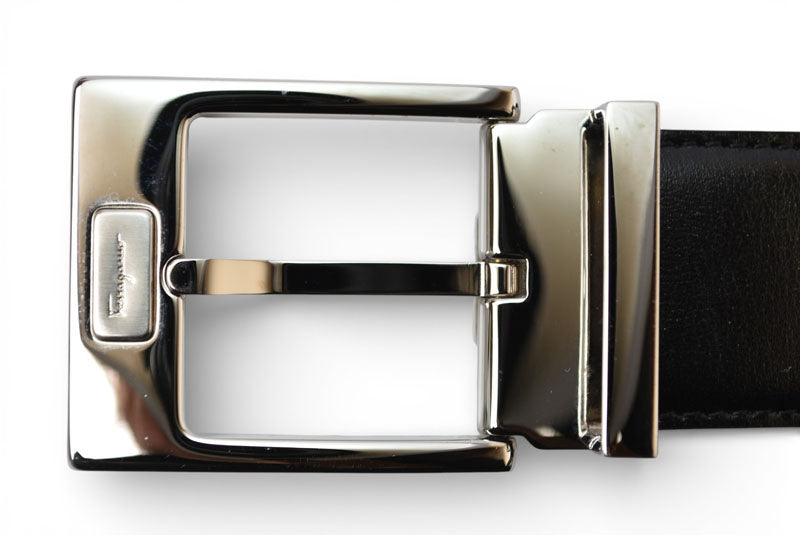 サルヴァトーレフェラガモ 未使用 ベルト リバーシブル フリーサイズ レザー Salvatore Ferragamo ブラック/ブラウン メンズ【中古】