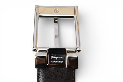 サルヴァトーレフェラガモ 未使用 ベルト リバーシブル フリーサイズ レザー Salvatore Ferragamo ブラック/ブラウン メンズ【中古】
