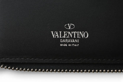 ヴァレンティノ 財布 VALENTINO 折財布 バレンチノ 二つ折り VLTN ロゴ Y2P0P90 ネックホルダー ブラック メンズ/レディース【中古】