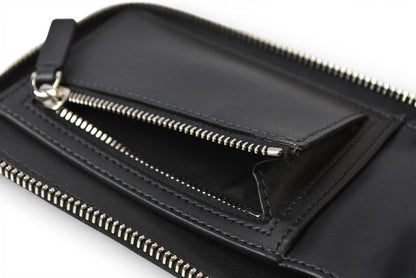 ヴァレンティノ 財布 VALENTINO 折財布 バレンチノ 二つ折り VLTN ロゴ Y2P0P90 ネックホルダー ブラック メンズ/レディース【中古】